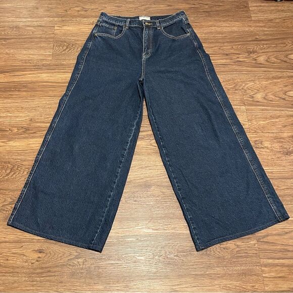 We The Free Curvy Gia Wide Leg High Waist Jeans in Baltic Blue Size 31 - Picture 2 of 15